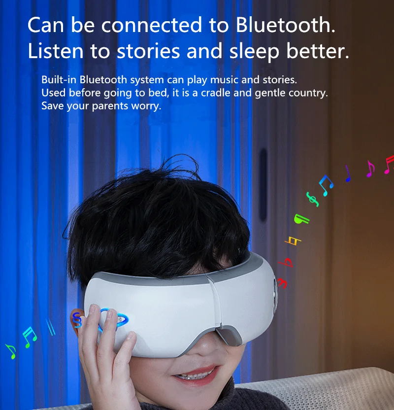 Бесплатная доставка S-3 портативный роскошный набор массажер для глаз Bluetooth защита Вибрирующая маска подогрева