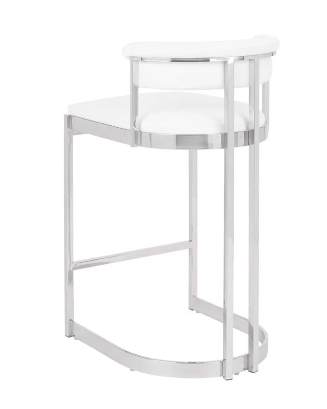 Modern Luxury Stainless Steel High Foot Stool Counter Chair For Hotel Cafe Home Black Bar Chairs