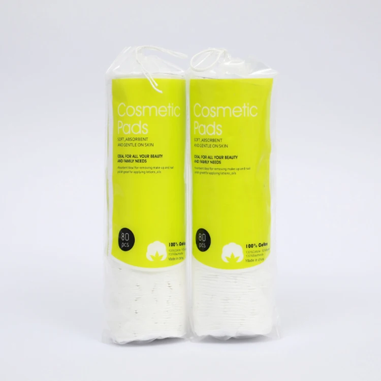 High Quality Women cosmetic remover absorbent facial makeup round embossed pressed Cotton Pad