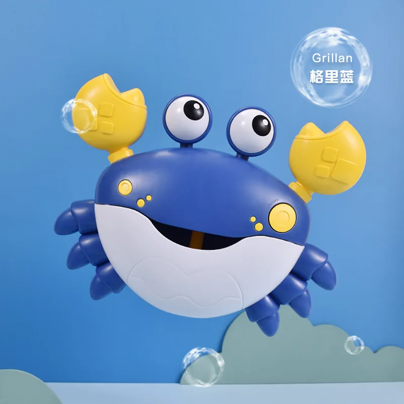 2024 Hot Sell Toddler Shower Time Foam Soap Maker Bubble Machine Crab Baby Bath Toy for Bathtub