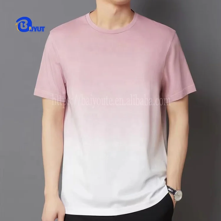 Mixed colors printed T Shirt with tie print Men sublimation Casual  Plain shirt and tie color combinations unisex t shirts