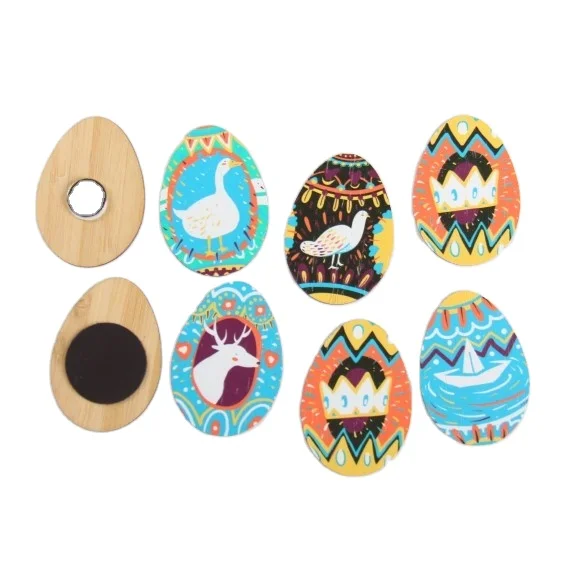 Small Cute handmade bamboo wood souvenir decorative fridge magnet