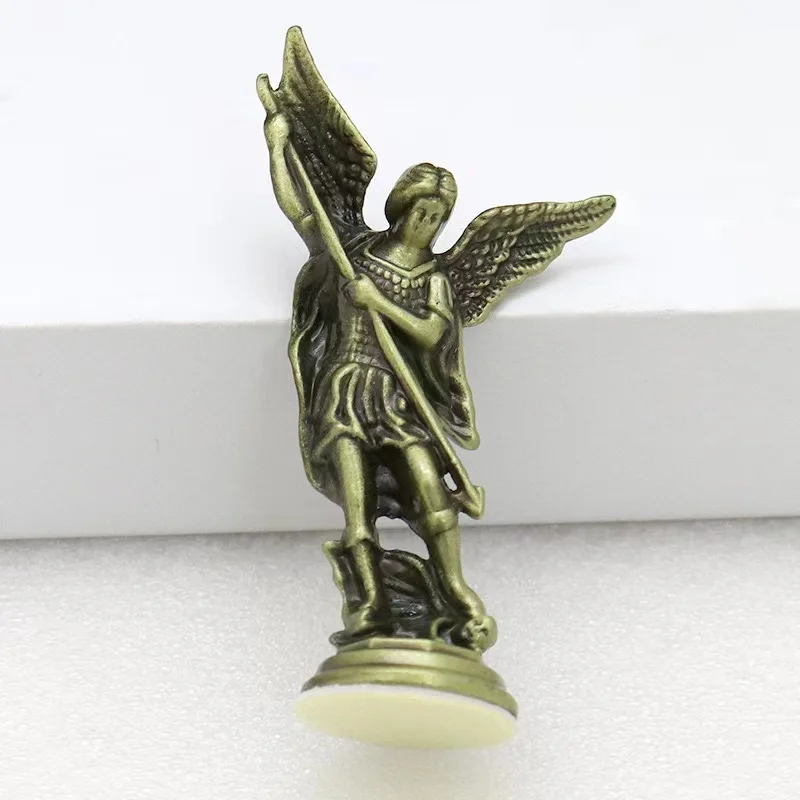 support custom 8cm Western Religious Metal Crafts Winged Angel Statue