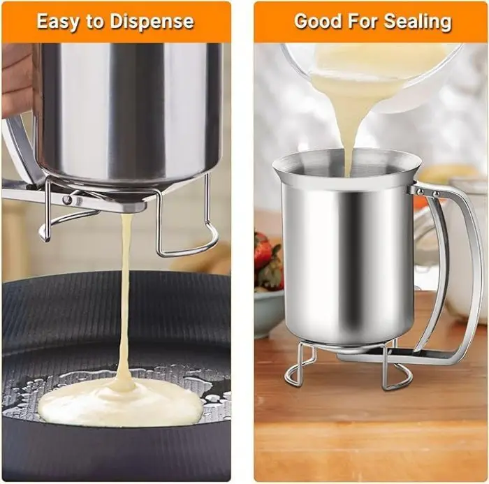 6.5 Cup type large capacity food grade stainless Steel cream batter separator with squeeze handle Switch control