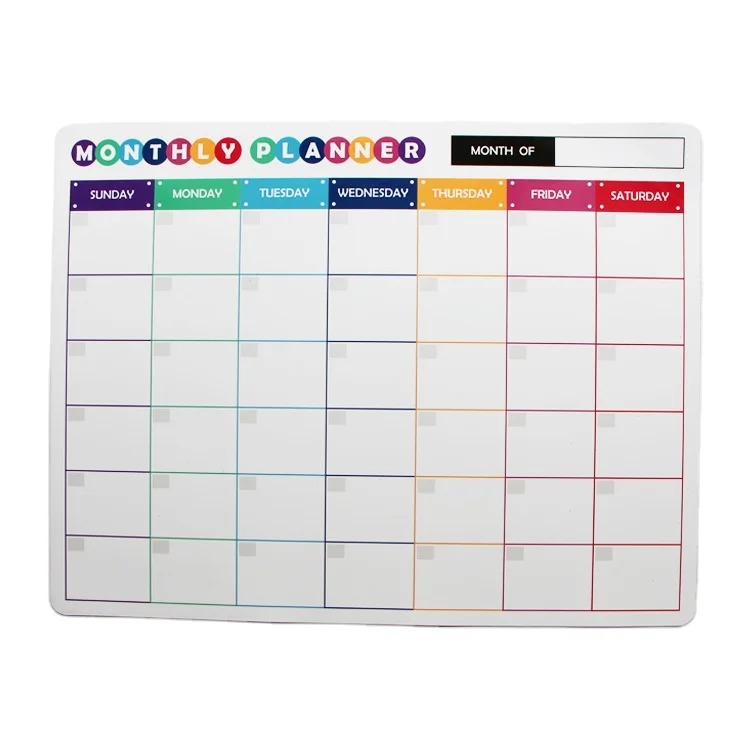 Custom  Magnetic Daily Planner weekly sticker pet membrane