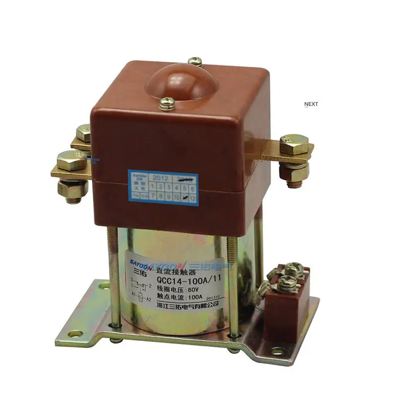 Sayoon контактор постоянного тока электрический контактор переменного управления двигателем 12V 24V 36V 48В 60В 72В SQCC14-100A/11