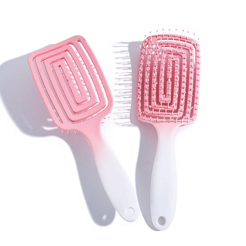 ZONZHU Plastic Salon Hollow Mesh Comb Paddle Massage Hair Comb Soft Teeth Hair Comb Soft Teeth Hair Brush