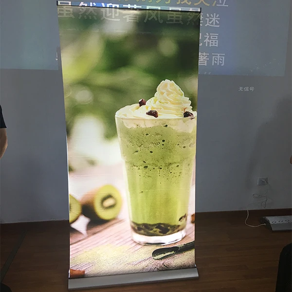 wholesale portable led Aluminium flex retractable roll up banner display stands