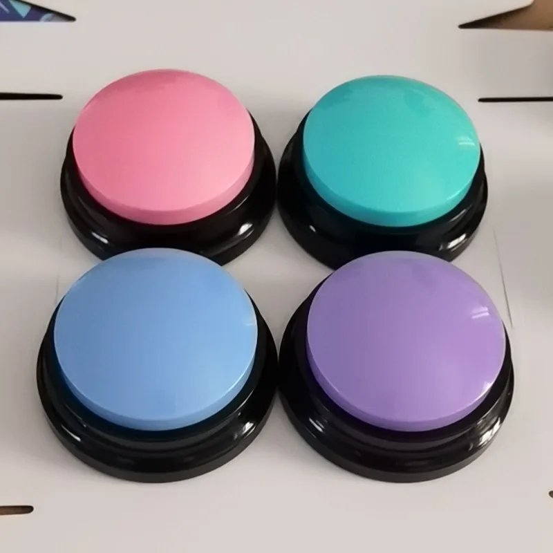 Factory supply recordable answer talking buzzer custom sound dog buttons can recording for dog training