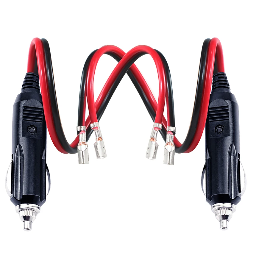 12 Volt Electronic Male Plug Adapter Car 12 24V 10A Fuse Cable Solar 12V Power Plug Open End Cigarette Lighter