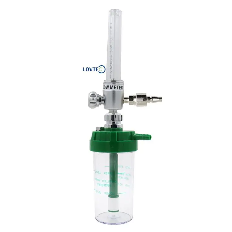 Caipu aluminum Gas Flow Meter aluminum Oxygen Flow Meter With Humidifier DIN adapter