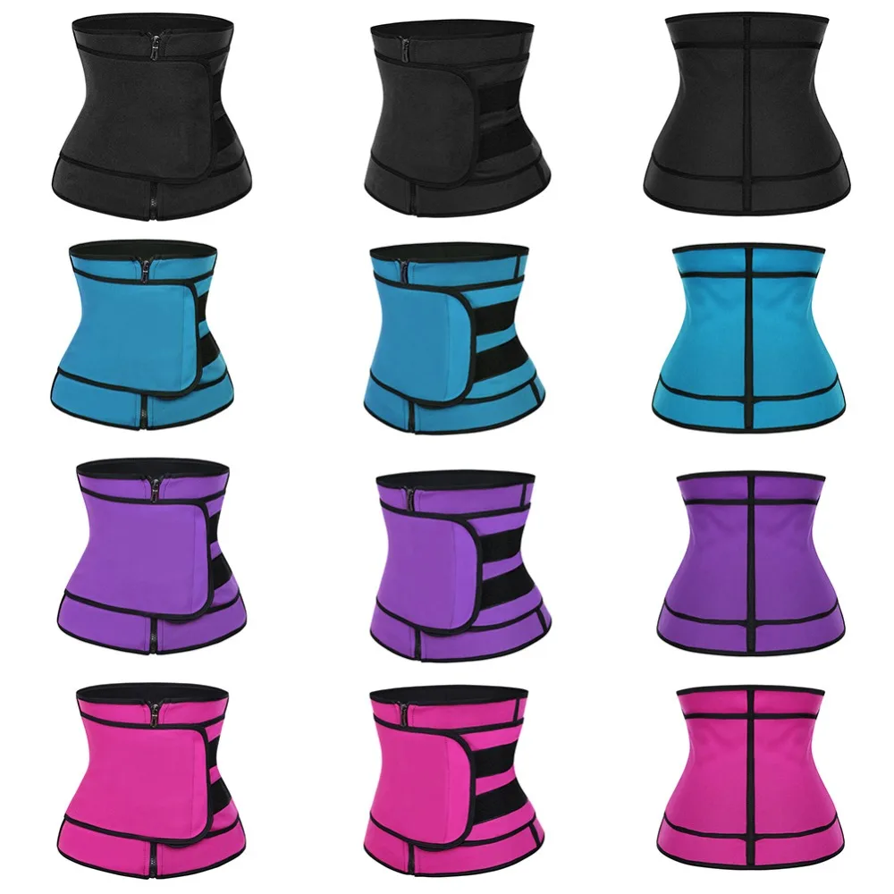 Cheap Custom Logo Adjustable 4 Color Compression Belt Women Workout Slimming Tummy Neoprene waist trainer colombia