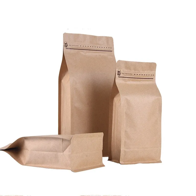 250g wholesale custom printed Black side gusset stand up pouch zip lock with valve zipper flat block bottom coffee packaging bag