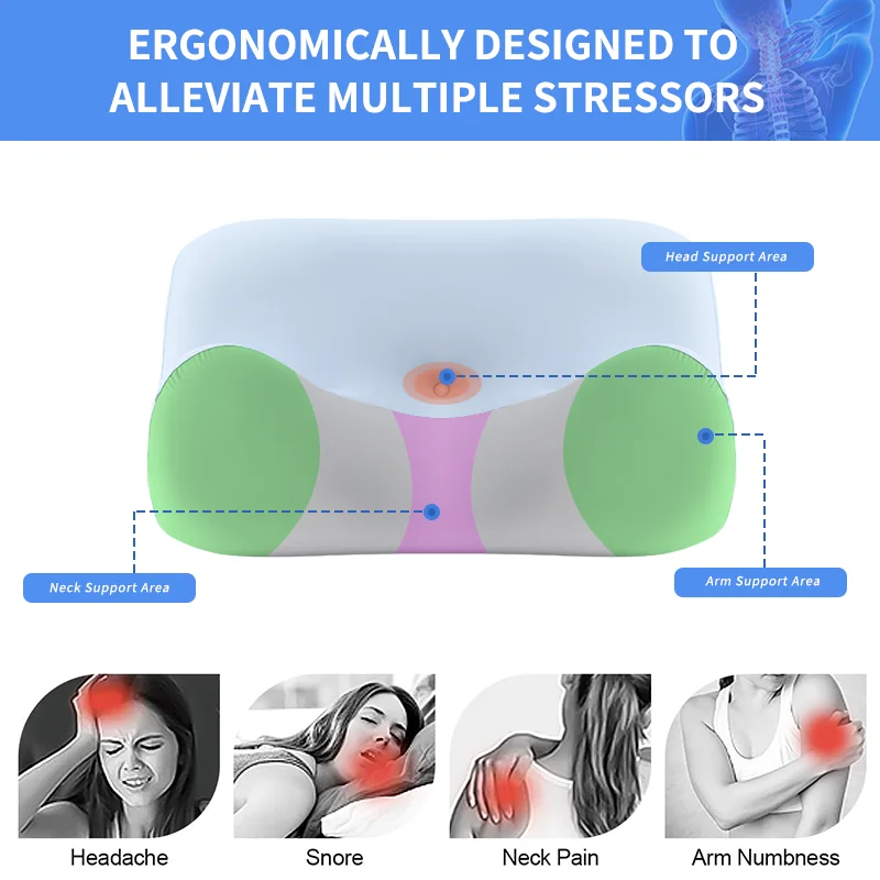 High Density Memory Foam Pillow Ultimate Support Ideal for Side Back and Stomach Sleepers Pillow for Optimal Neck Correction