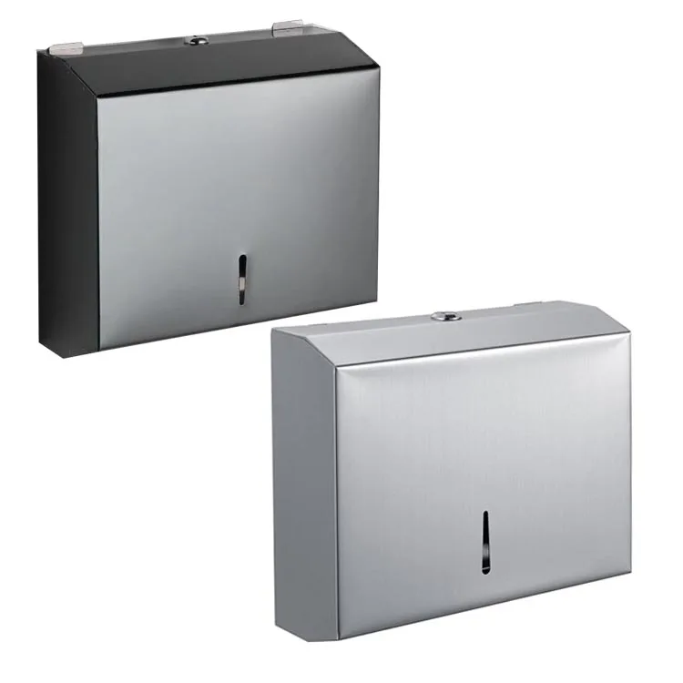 Toilet paper dispenser Stainless steel  paper towel dispenser Z Fold  bathroom Tissue manual toilet paper dispenser with lock