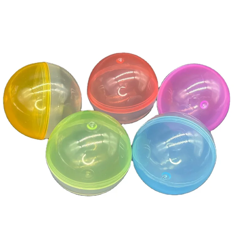Wholesale 45 mm or 4.5cm Half Transparent Half Colors Capsule Shell Random Balls Vending Machine Toy Plastic Capsule