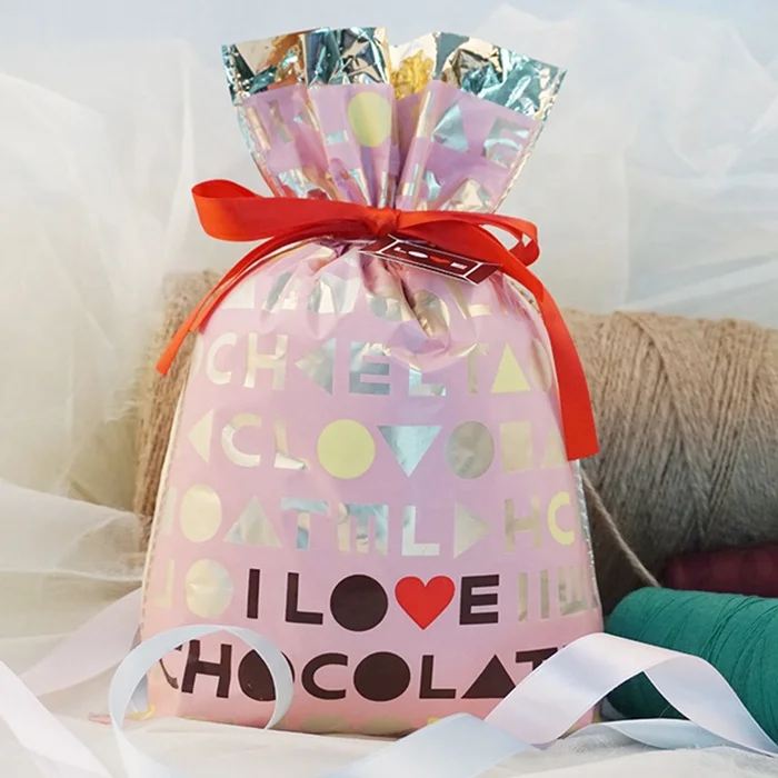 Factory Supplier Small Size Non Woven Drawstring Packaging Pouches Cotton Plastic Candy Bag