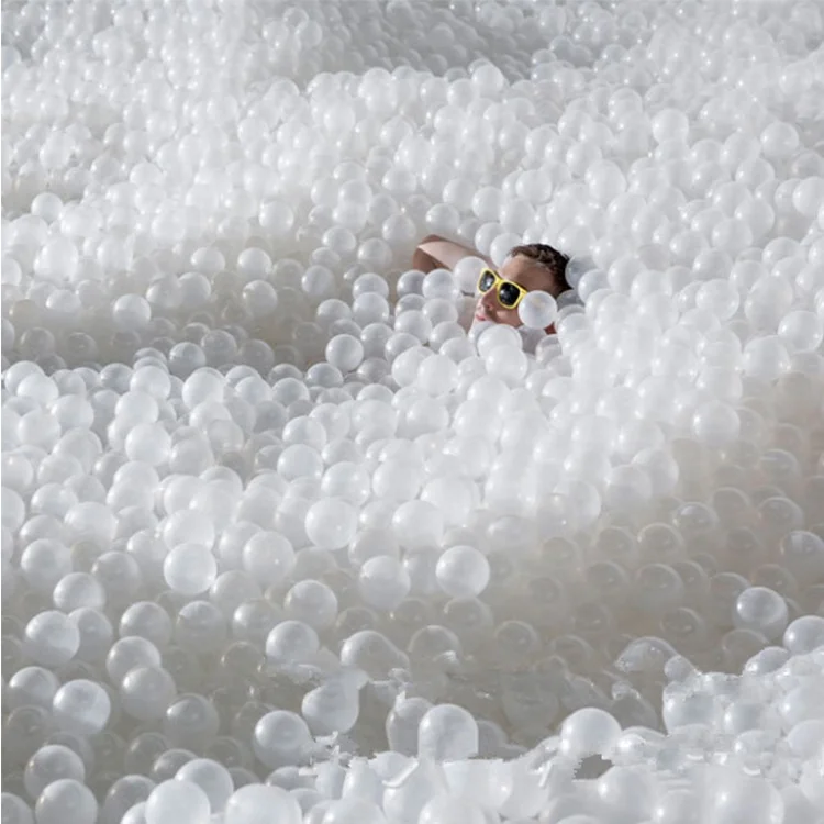 clear transparent white plastic commercial playground ball pit balls