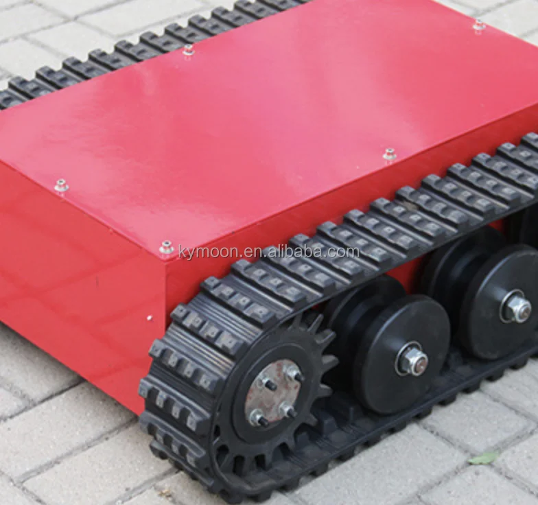 Hot Sale Rubber Track Robot Chassis Snowmobile Rubber Track Chassis Small Electric Rubber Crawler Track Chassis