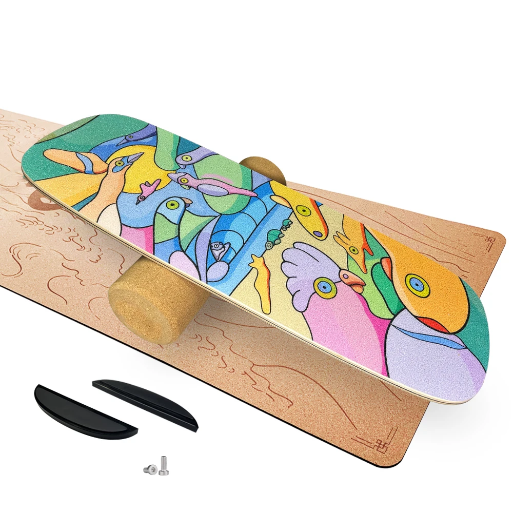 Wholesale Train Your Balance Skills for Skateboarding and Skiing with Our Factory-Made and Personalized Balance Board with Mat