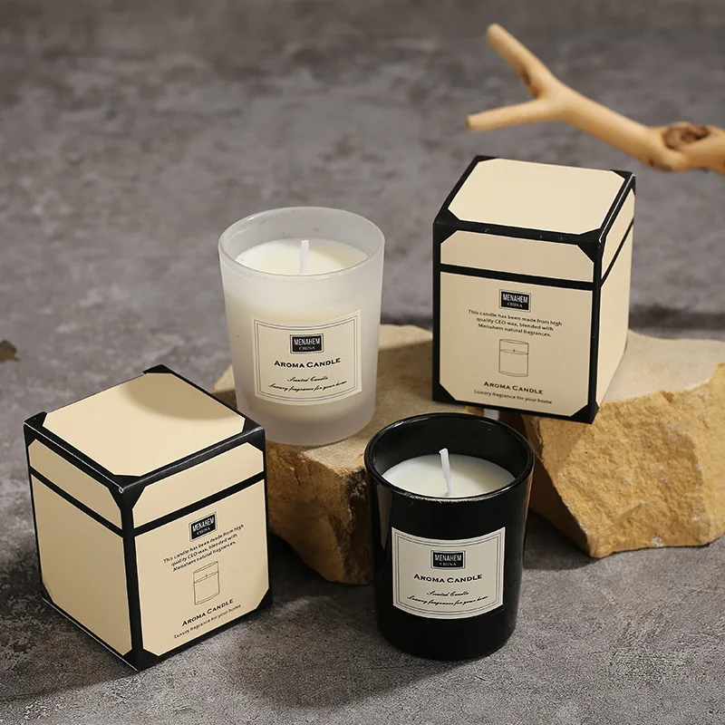 Custom Logo Wholesale Organic Luxury Essential Oil Scented Candles With Candle Jars