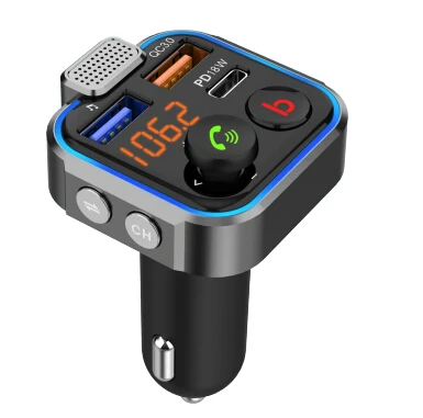Синий зуб 5 3 автомобильный Bluetooth трансмиссионный FM-передатчик QC3.0 быстрая зарядка голосовой помощник MP3-плеер все в одном