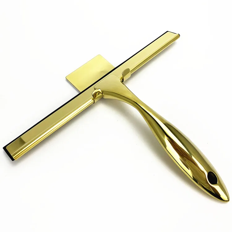 Amazon Самая продаваемая тонировка для золота из нержавеющей стали чистки Окна Скребок бытовой душ скребок стеклоочистителя имея специальное силиконовое