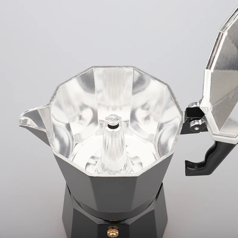 Custom Logo Heat-resistant Stainless Steel Vacuum Moka Coffee Pot