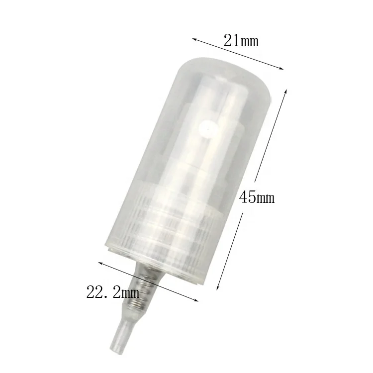 Plastic PP fine mist 18mm perfume pump sprayer with over cap
