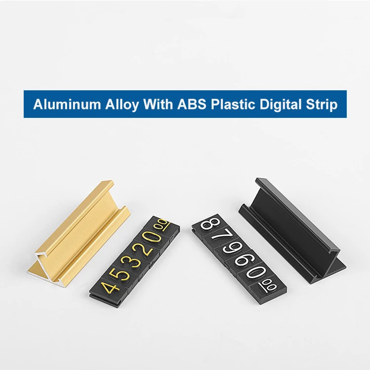 
Jewelry Display Tags Aluminum Base small desktop Digital Price Display Stand 