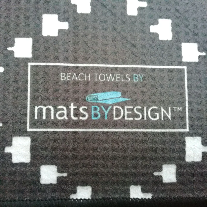 2025 hot sale microfiber fabric black and white large  sublimation quick dry with stripe beach towel for adult or kids