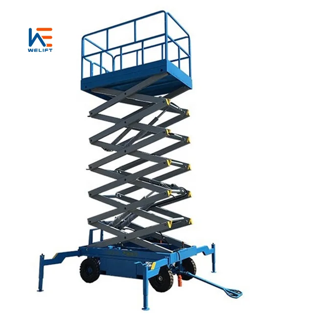 450 Kg 1000kg mobile trailer hydraulic lift scissor lifting platform 6 m 20m 25m