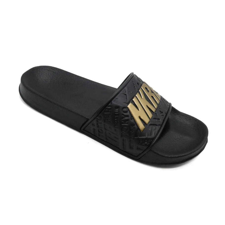 New Logo embossing sport sandals beach slippers 3D printed for men open shoes sliders