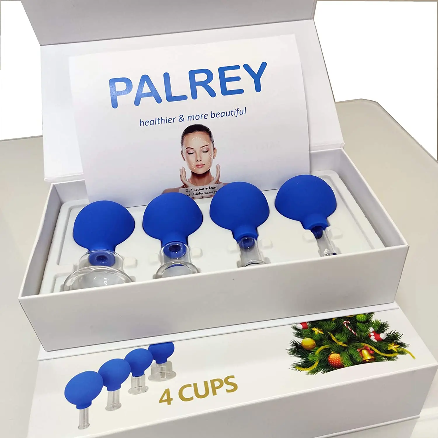 Silicone Facial Cupping Therapy Set - Eye and Face Vacuum Massage Cup Kit