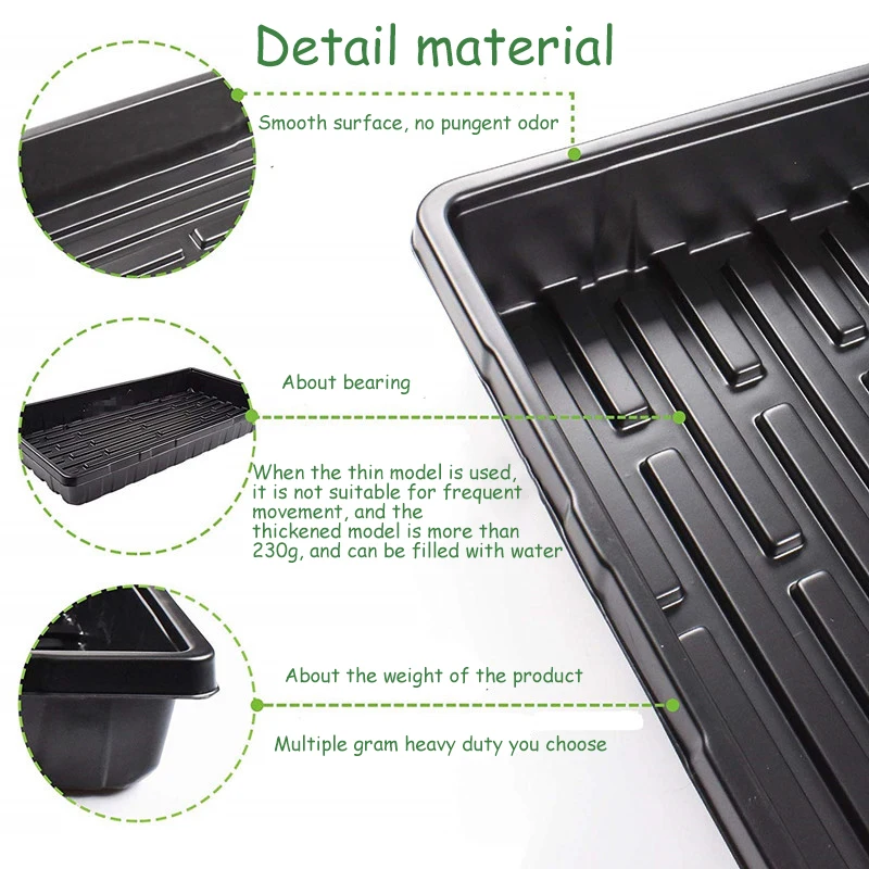 Customized Plant Growing Trays Factory Price Plastic 1020 Seedling Tray Microgreens Hydroponics Trays