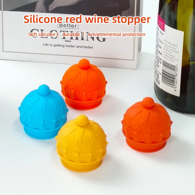Wholesale Wine Gift House Hold Fresh-Keeping Beer Beverage Sealer Soft Bottle Topper Silicone Rubber  Wine Drop Stopper