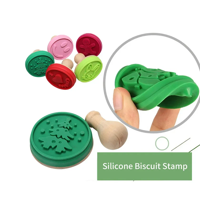 Kitchenware Product Silicone Embosser Cookie Stamp Kitchen Products Silicone Mold Custom Bakeware Embossing Food Grade Silicone