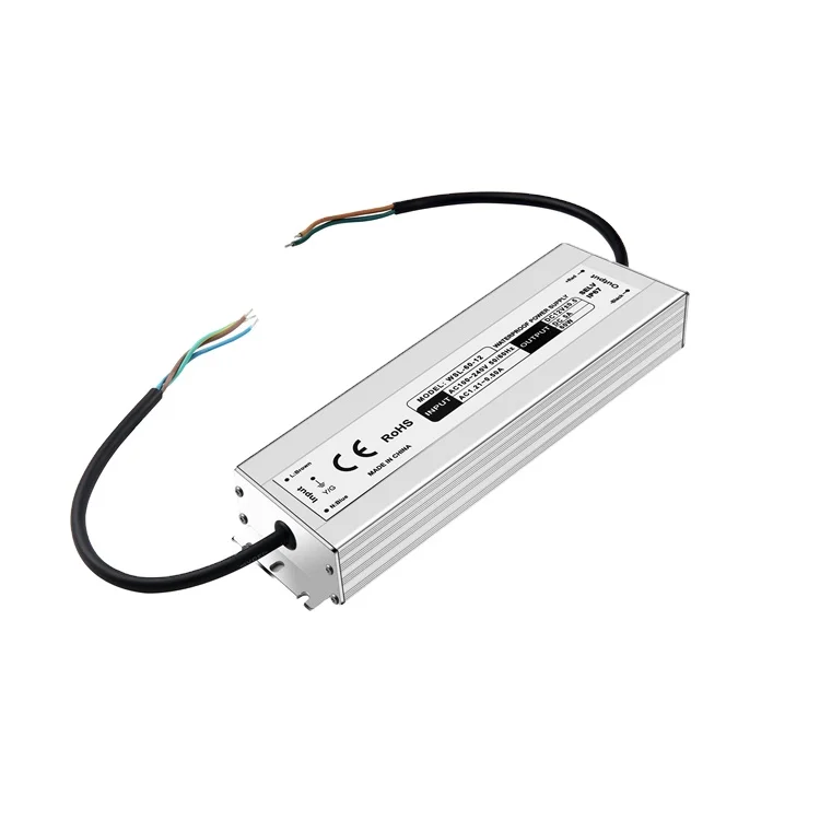 60W 100W 150W 200W 250W 300W Ultra Thin LED Driver 12V 24VDC IP67 Waterproof LED Strip Module Power Supply Outdoor Transformer