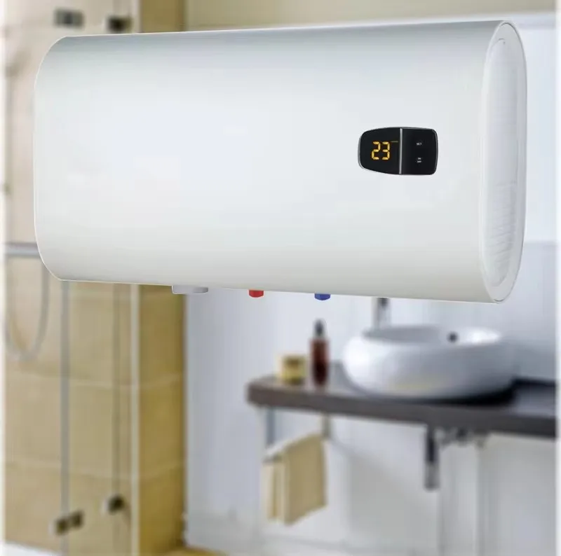 Top Seller Products Custom Logo Bathroom Hot Water Heater Geyser Flat dual tank enamel horizontal storage water heater