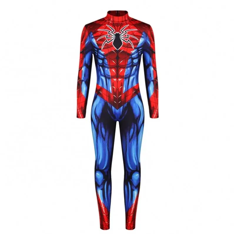 
Spiderman Jumpsuit Tights Cosplay Costume Men Halloween 