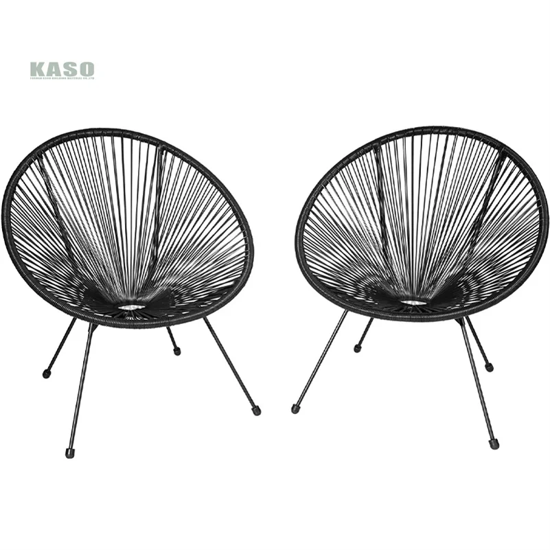 Outdoor Furniture Factory Price Kd Steel Frame Pe Rattan Garden Egg Chair