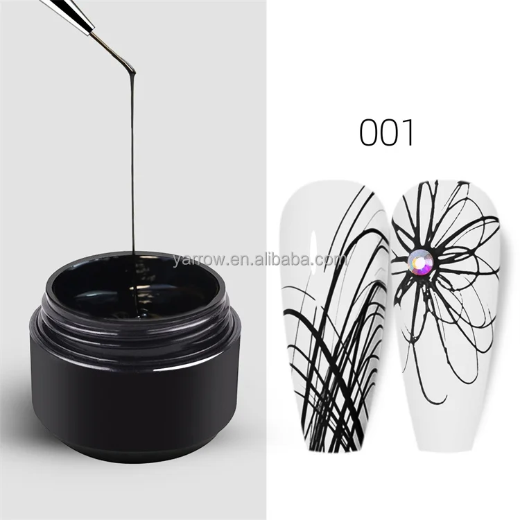6 Colors Spider Gel Color Painting with Gel Paint Design Nail Art Wire Drawing Line Elastic Drawing Spider Gel