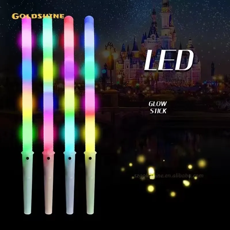 LED Cotton Candy Glowing Stick Cones Colorful Marshmallow Lollipop Stick Popular Party Decorations for Fan Parties