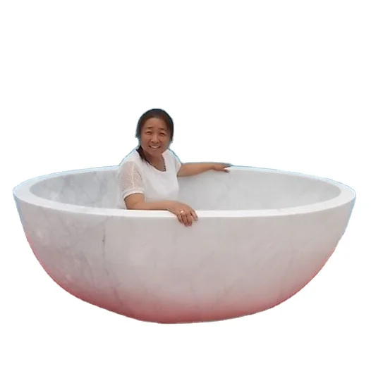 Shengye Factory Professional custom star hotel engineering stone bathtub home adult children marble raw stone bathtub