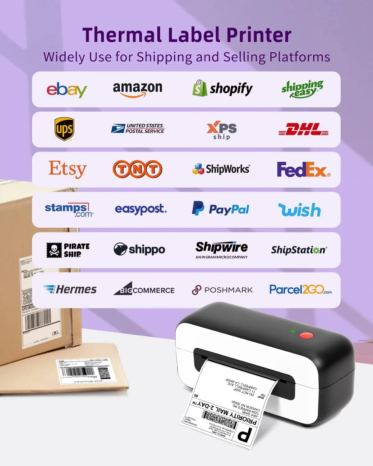 Label Printer Thermal Printer 4x6 Shipping Label Thermal Printer