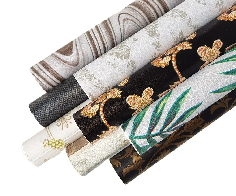 Factory supply cheap printing pvc self adhesive foil wallpaper