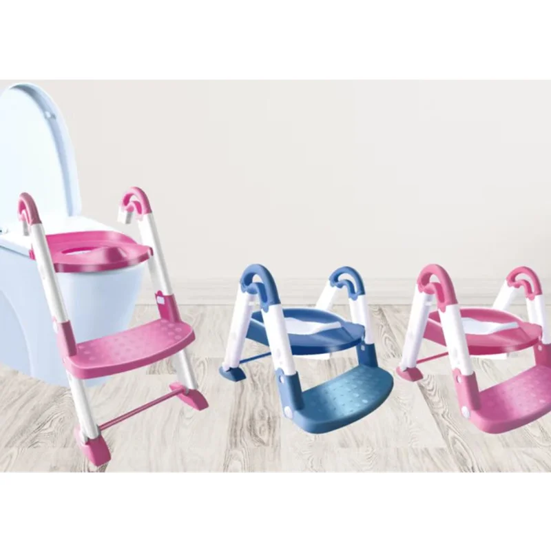 Adjustable Potty Training with Ladder Plastic Kids Toilet Seat Baby Stair Potty