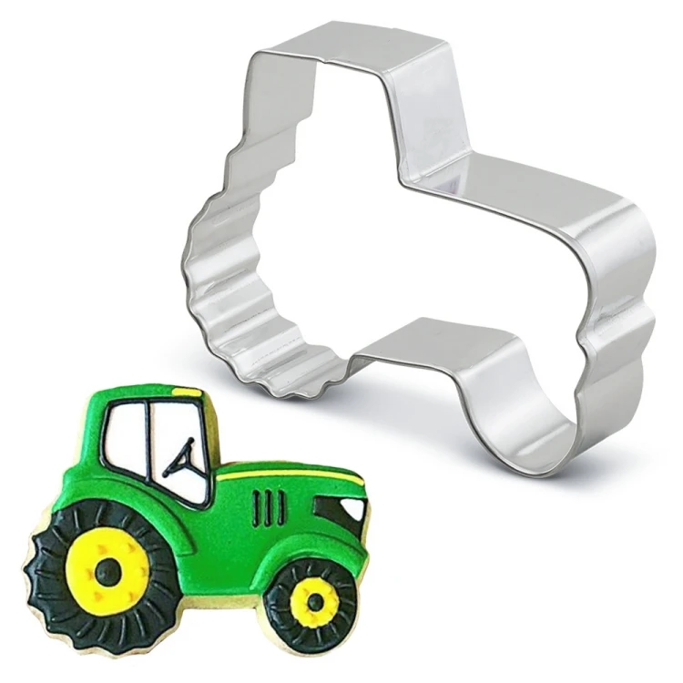 430 Stainless Steel School Bus Tractor Cookie Cutter XL Vintage Truck With Tree