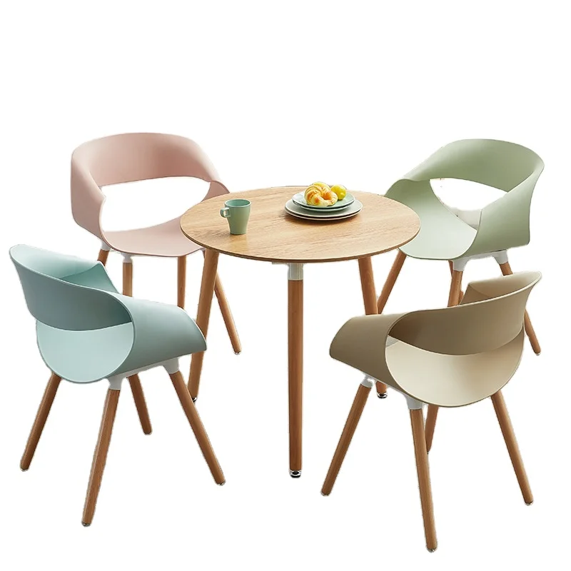 Европейский стиль, экономящий пространство, натуральный твердый деревянный кухонный стол из МДФ, современный деревянный стол, стол для еды, круглый маленький обеденный стол