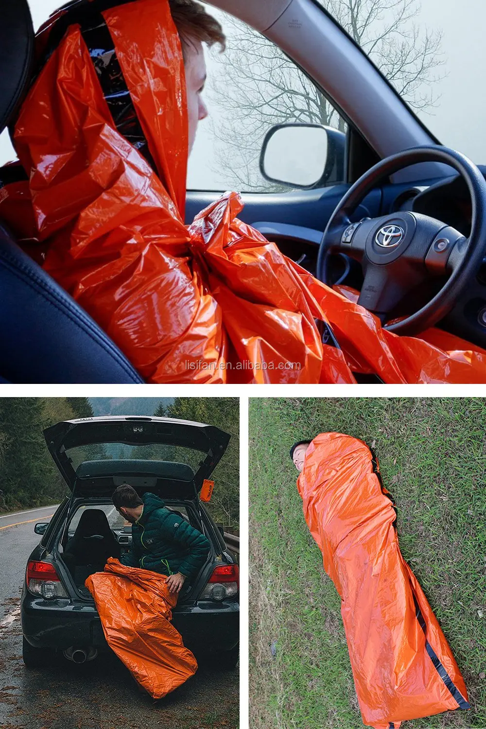 Emergency Sleeping Bag Camping Bivy bivvy bag Sacks Waterproof Lightweight Thermal Life Tent  Survival Shelter